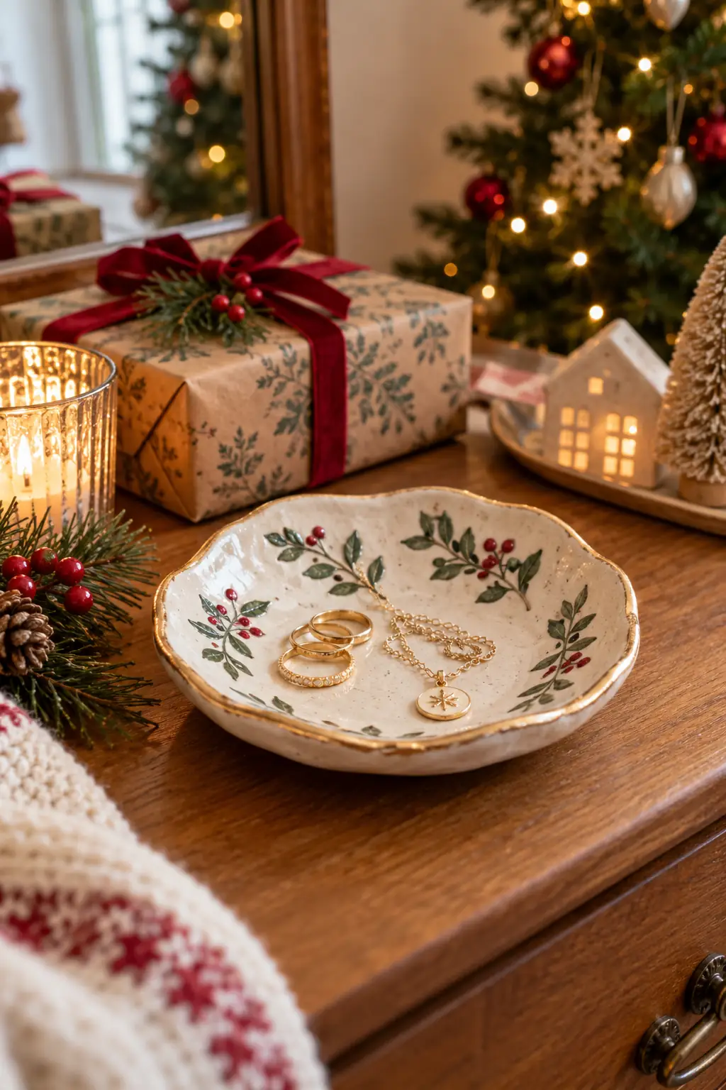10 clay jewelry dish