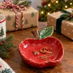 Apple clay trinket dish, one of these diy christmas gifts for teachers