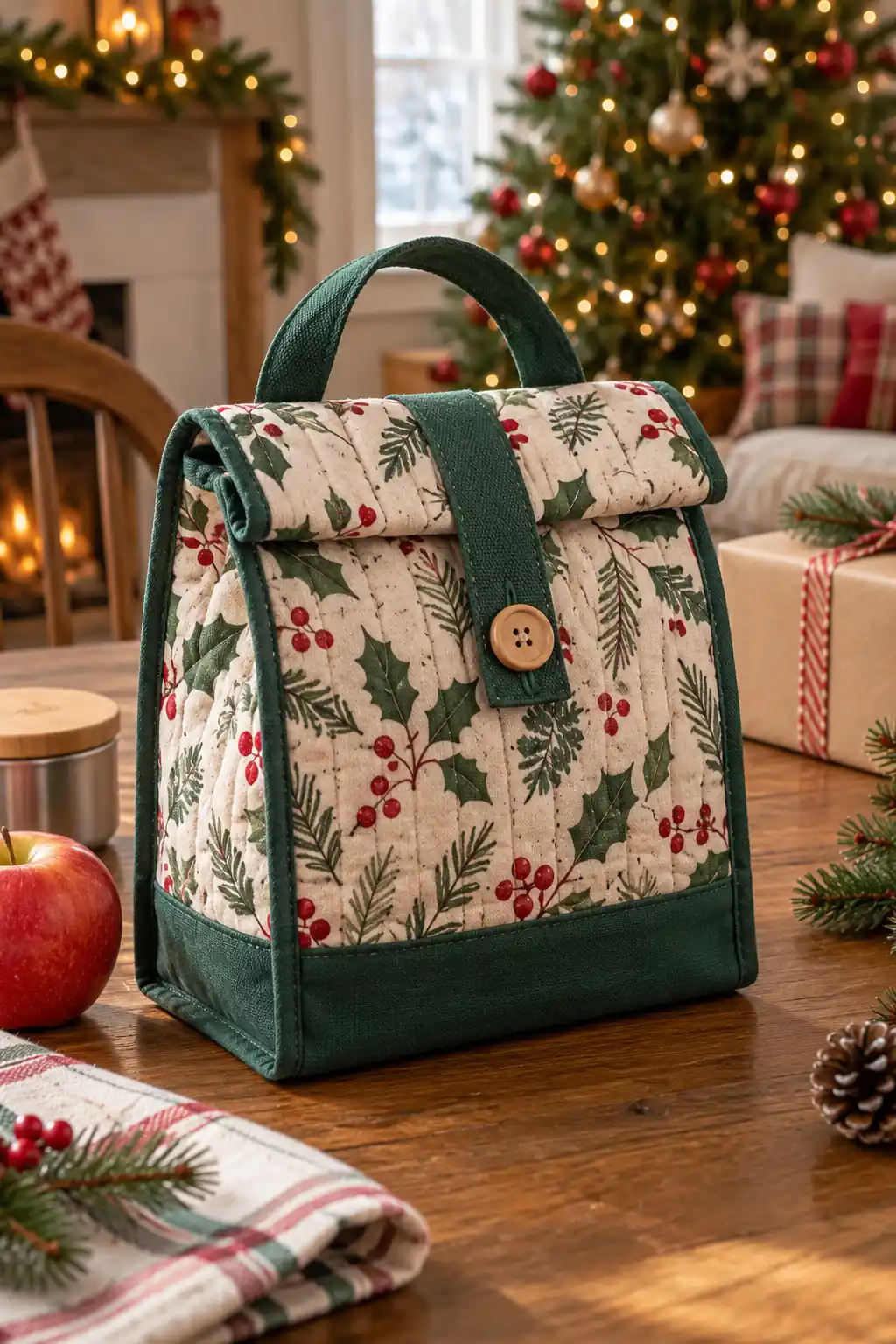17 quilted lunch bag