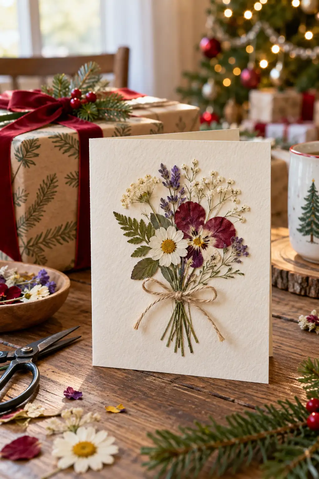 19 pressed flower card