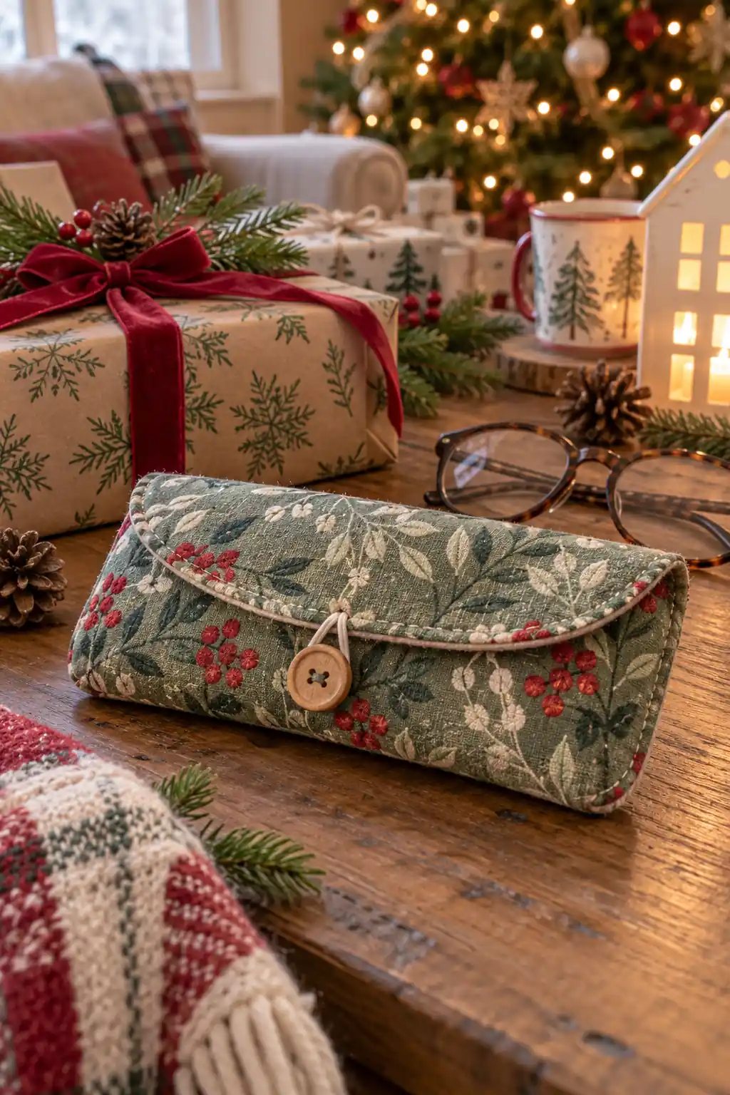 20 stitched glasses case