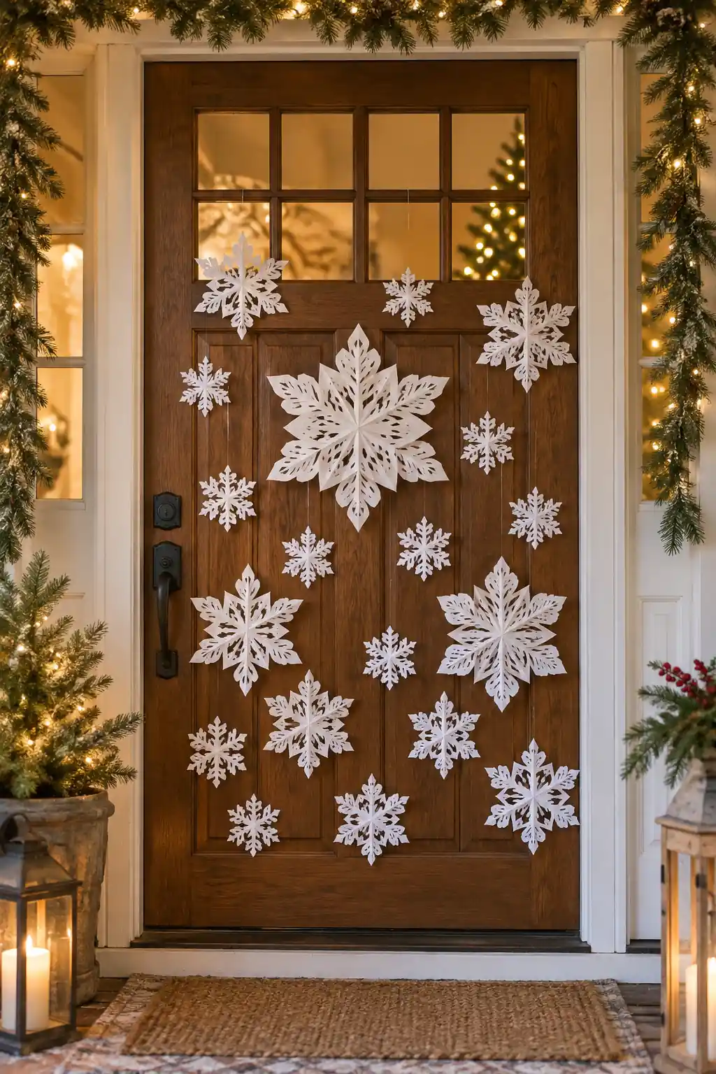 04 paper snowflake door