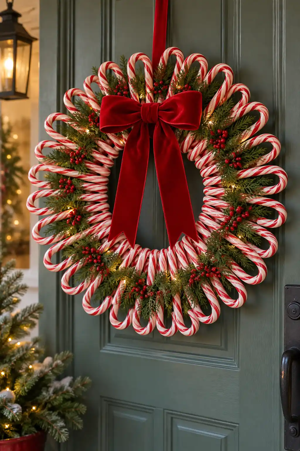 11 candy cane wreath