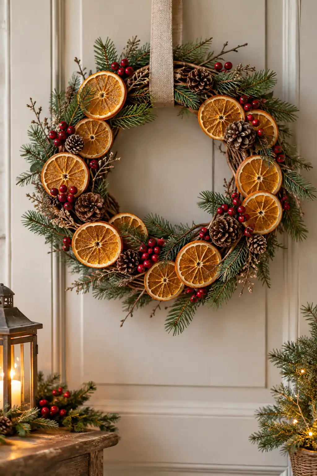 12 dried orange twig wreath