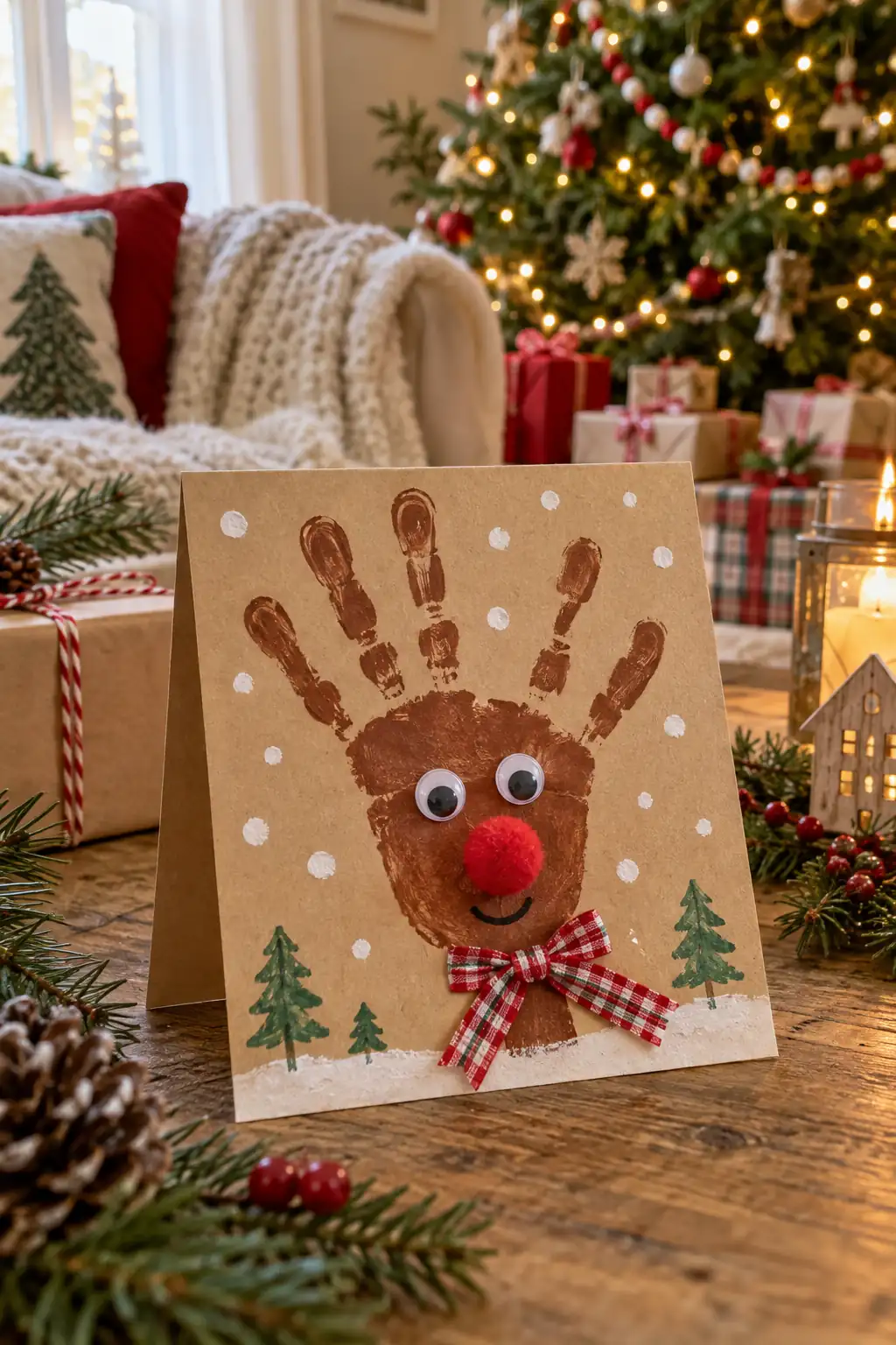 01 handprint reindeer card