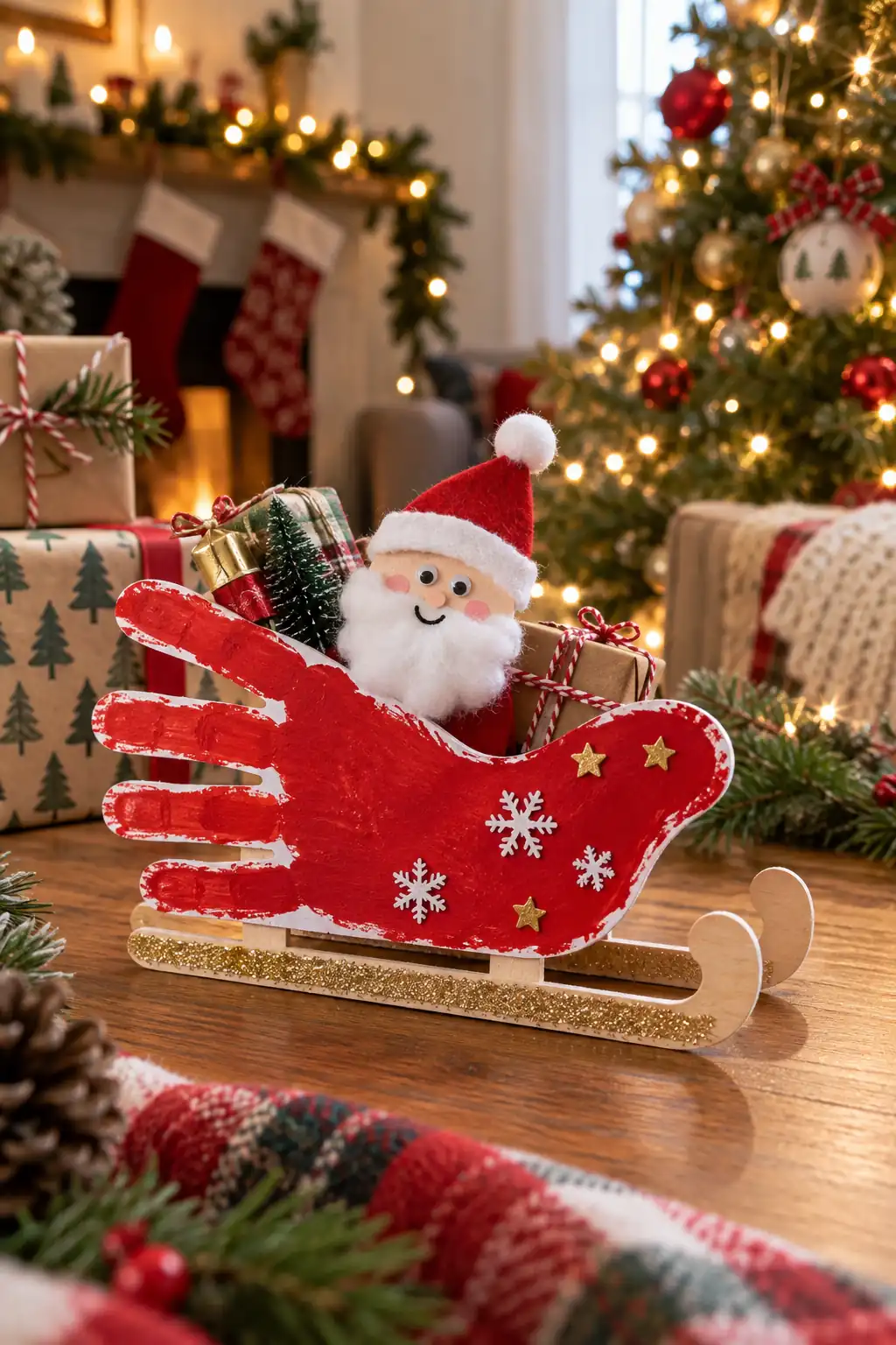 12 handprint sleigh