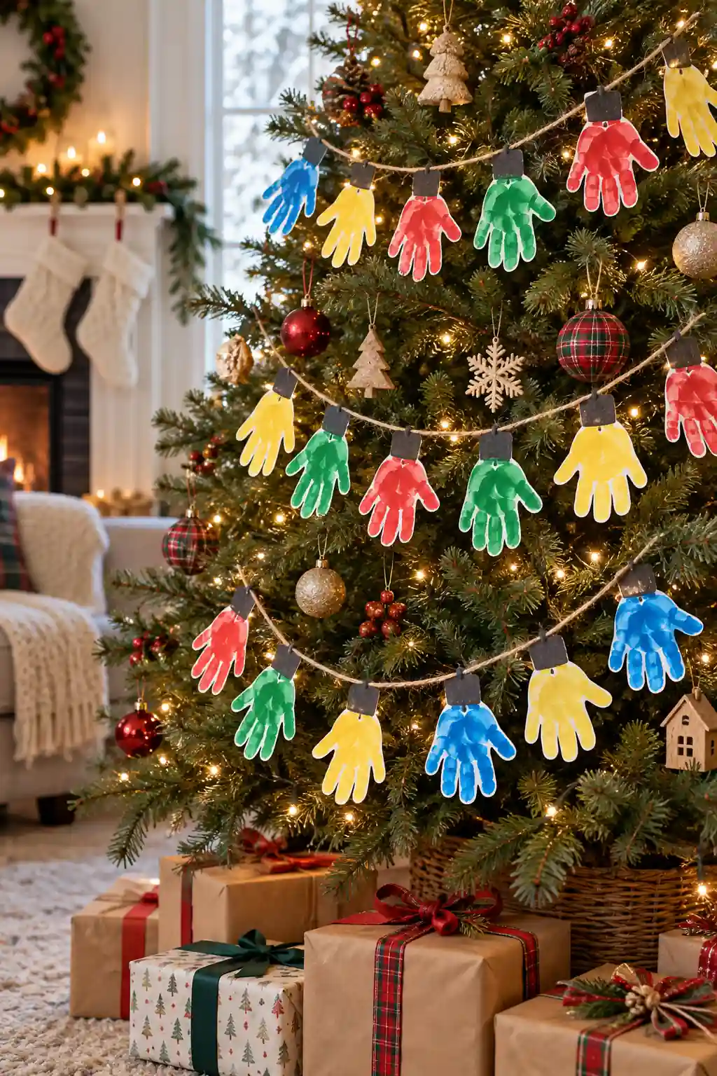 17 handprint christmas lights