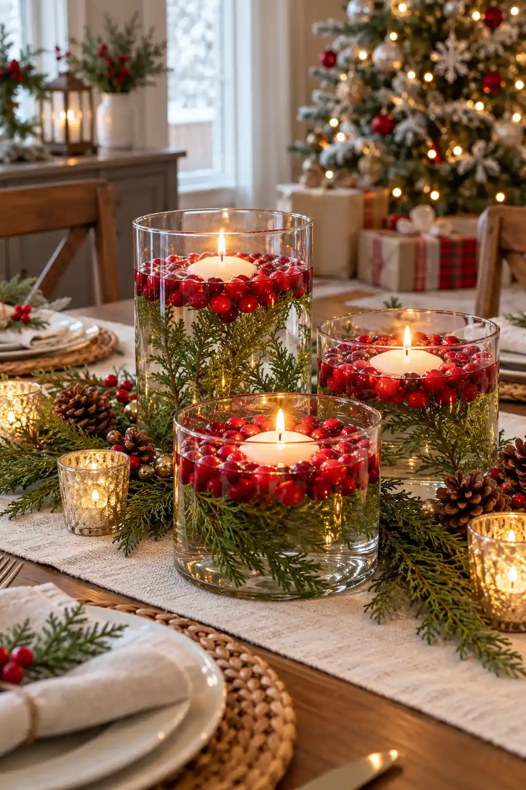 05 cranberry floating candles