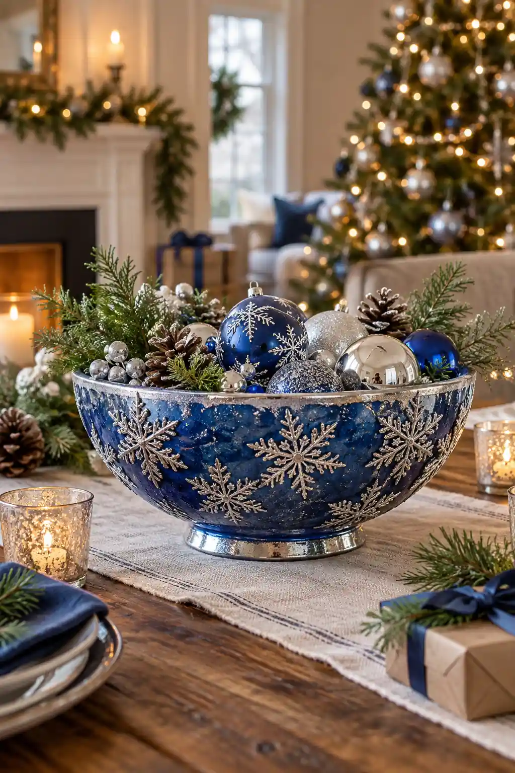 06 blue silver bowl