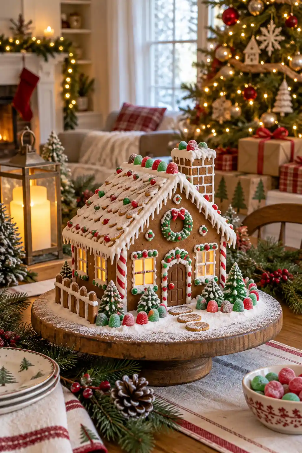 07 gingerbread house display