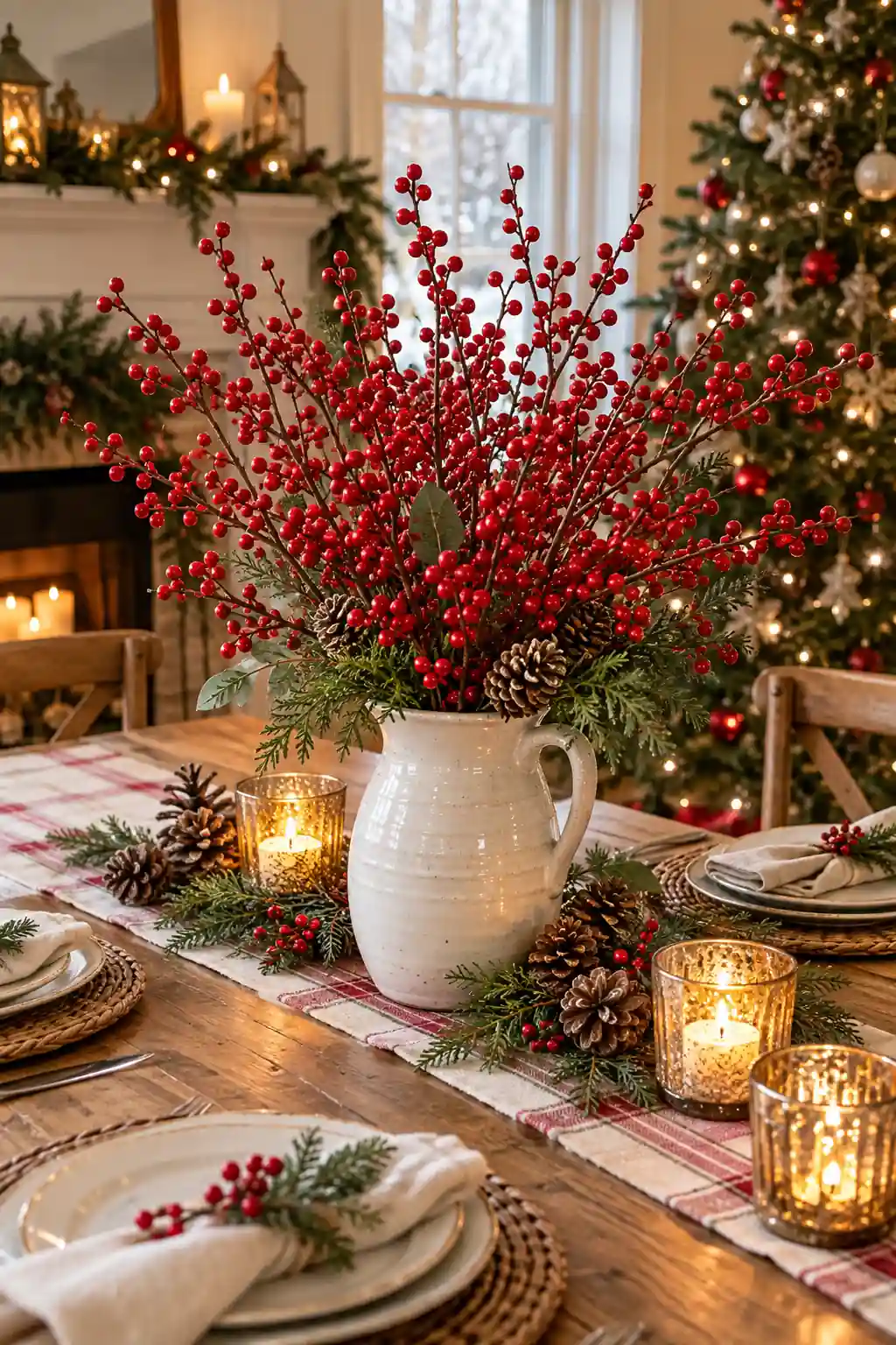11 red berry branches