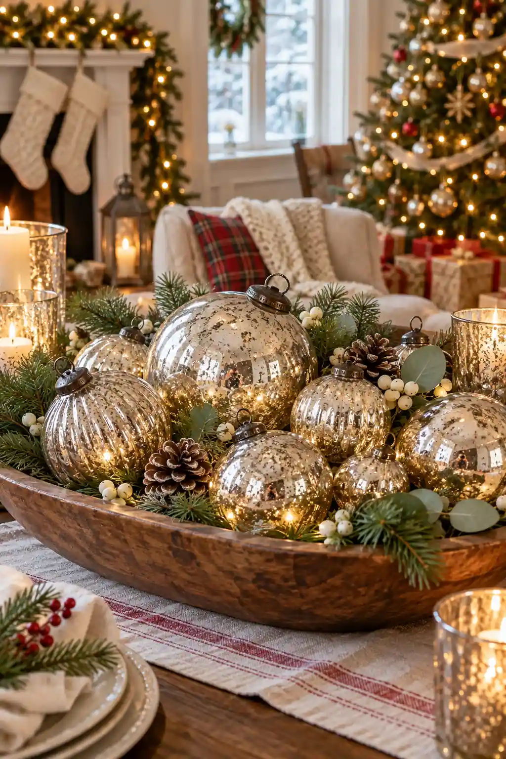18 mercury glass baubles