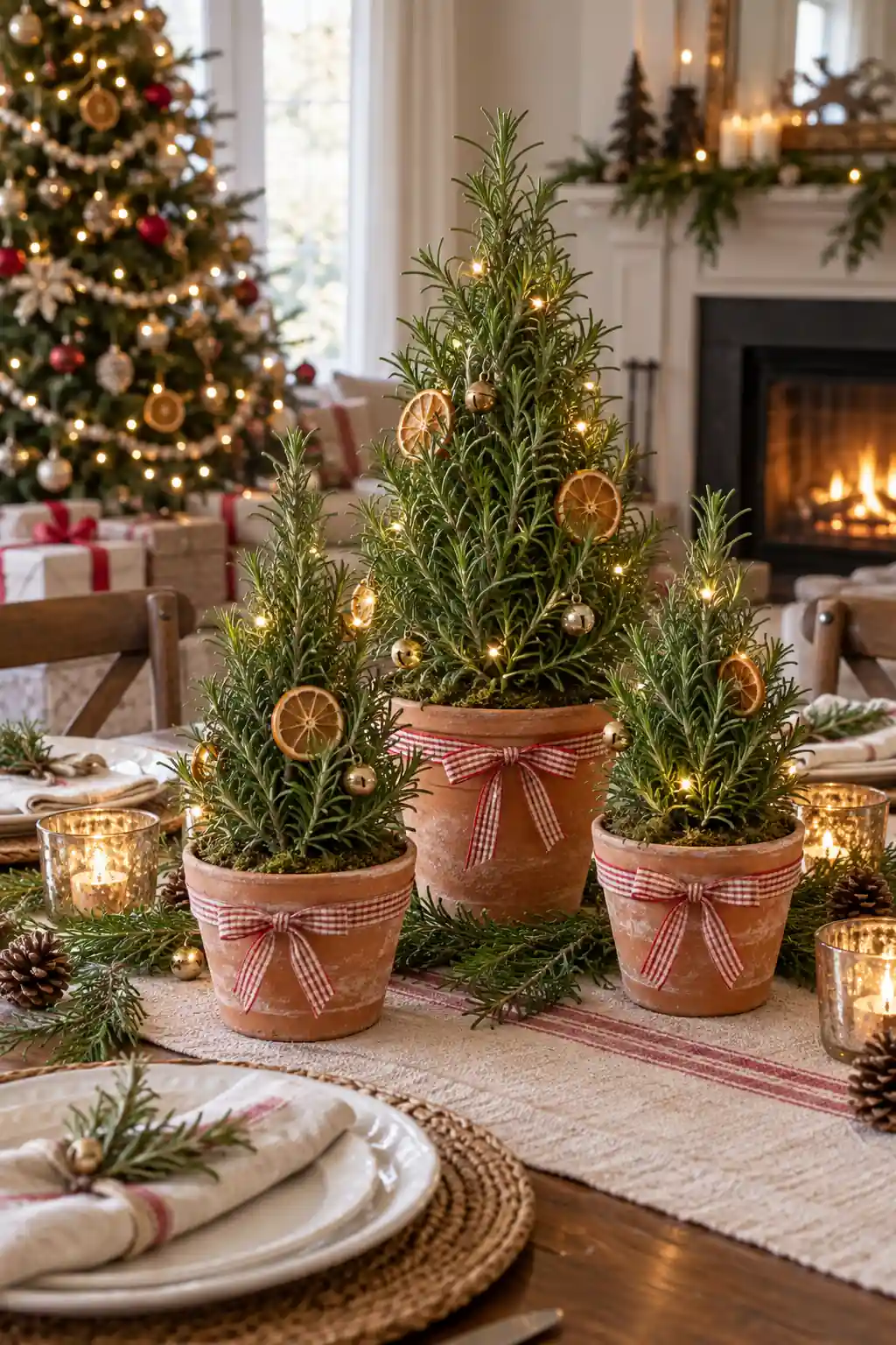 26 terracotta rosemary trees