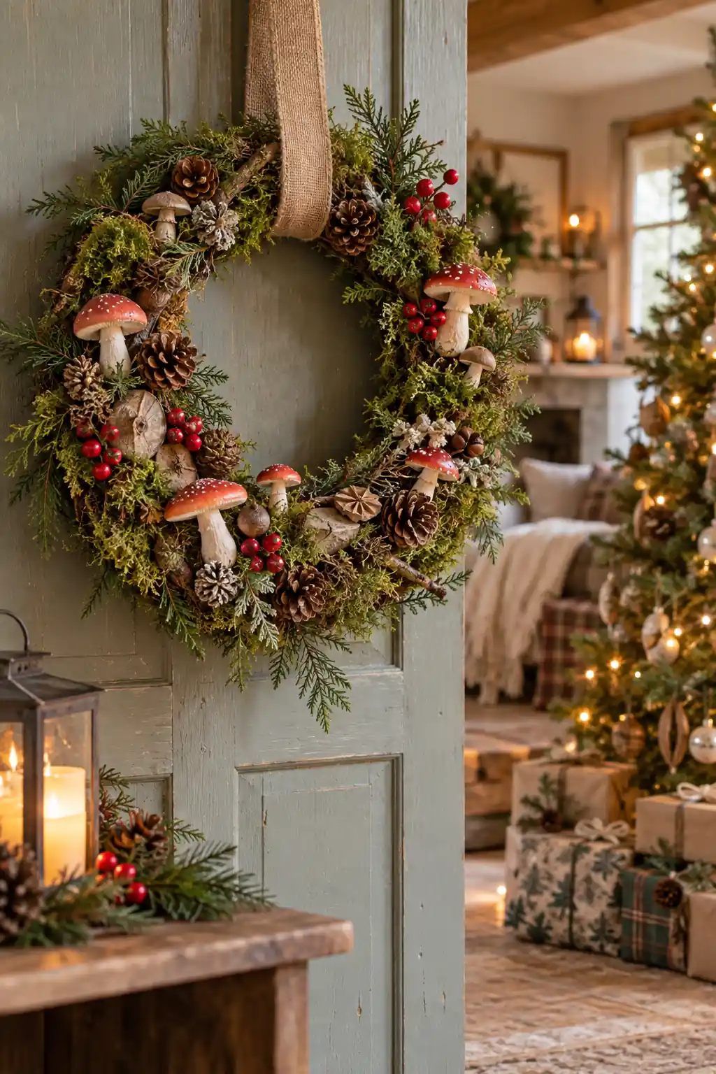 04 moss and mushroom wreath